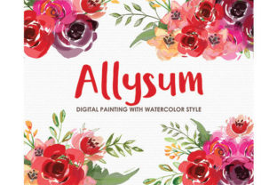 Allysum Watercolor Floral Style: A Versatile Illustration for Content Creators