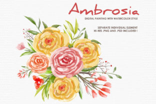 Ambrosia Watercolor Floral Style Clipart: A Must-Have for Handmade Businesses