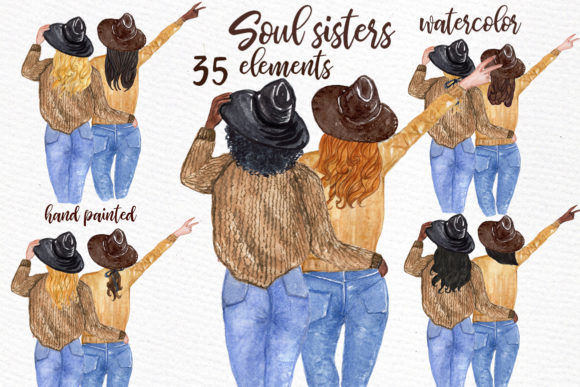 Best Friends Clipart: A Versatile Illustration for Modern Branding