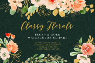 Classy Florals - Watercolor Clipart Review for Real Projects