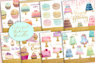 Colorful Sweet Baking Clipart Bundle: A Vibrant Illustration Asset for Creative Branding