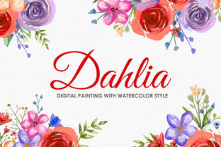 Dahlia Watercolor Floral Style Clipart: Elevating Blog and Website Visuals
