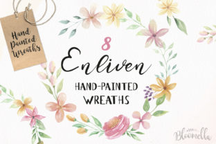 Floral Wreath 8 Clipart Watercolour Wedding Flowers Illustrations