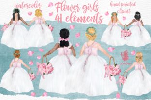 Flower Girl Clipart for Editorial and Web Design