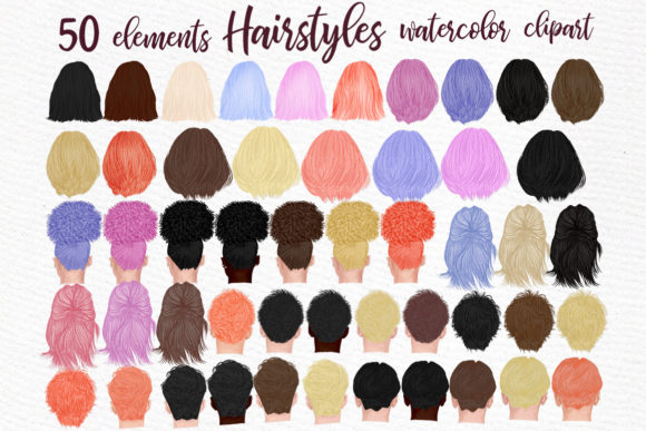 Hairstyles Clipart for Illustrations: A Practical Review for Digital Sellers
