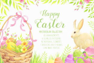 Happy Easter Watercolor Collection: A Fresh Illustration Asset for Spring Design Projects