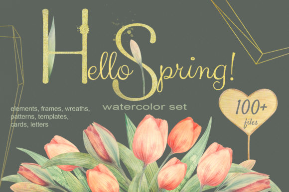 Hello Spring Watercolor Tulip Set Review for Real Projects