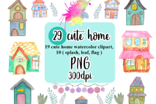 Home Watercolor Clipart: A Versatile Illustration for Creative Content