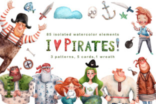 I Love Pirates Watercolor Clip Art Set Review