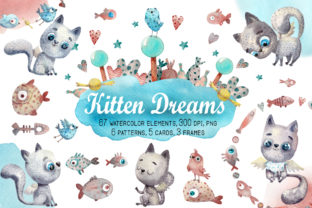 Kitten Dreams Watercolor Clip Art Set Review for Digital Product Creators
