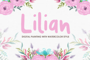 Lilian Watercolor Floral Style Clipart: A Polished Graphic Design Asset for Content Creators