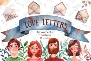 Love Letters Watercolor Clip Art Set Review for Professional Design Use