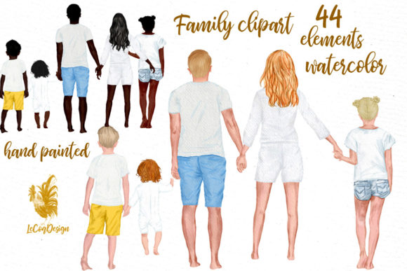 Summer Family Clipart Family Figures and Illustrations