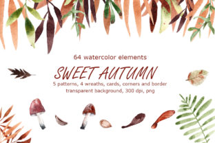 Sweet Autumn Illustrations: A Watercolor Clip Art Set for Seasonal Design Projects