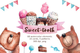 Sweet-Tooth Illustrations: A Watercolor Clip Art Set for Handmade Magic