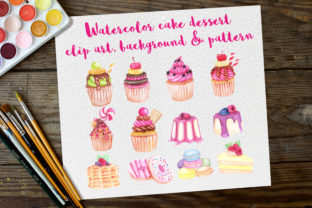 Watercolor Clip Art Dessert Cake: A Versatile Illustration for Local Branding