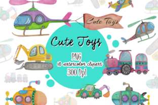 Watercolor Clipart Toys: A Playful Illustration Asset for Digital Sellers