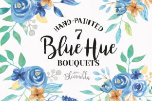 Watercolor Floral Blue Hue Clipart: A Versatile Illustration for Content Creators