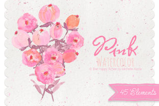 Watercolor Pink Flower Clipart: A Versatile Illustration for Handmade Creations