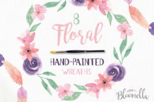 Watercolour Floral Wreaths Flowers Clipart: A Versatile Illustration for Branding & Marketing