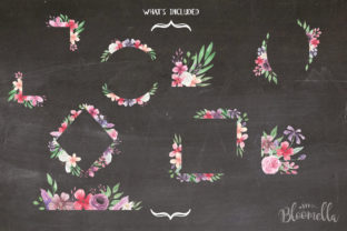 Watercolour Flower 8 Frames Clipart: A Versatile Illustration for Creative Projects