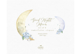 Whimsical New Moon Clipart and Illustrations