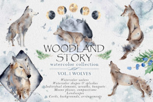 Woodland Story Vol.1 Wolf: A Versatile Illustration Asset for Content Creators